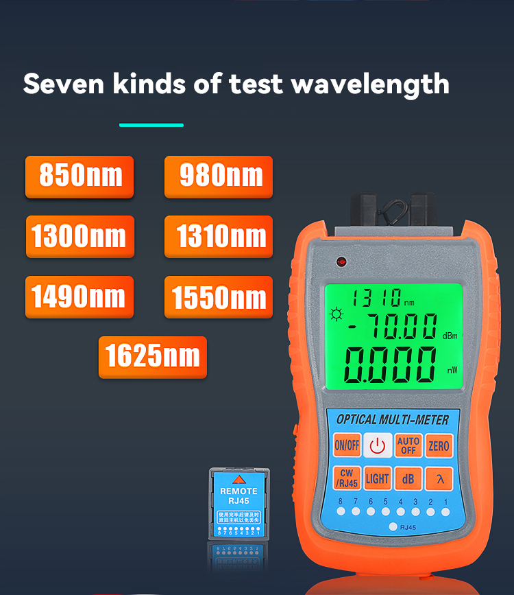 Mini Optical Power Meter With VFL RJ45 Tester Multifunction Machine