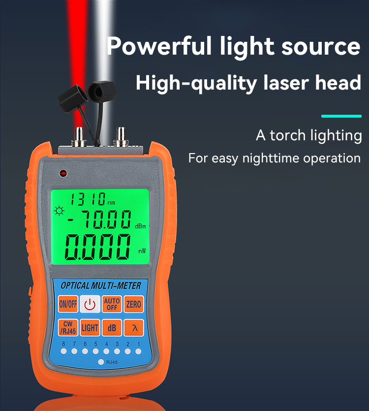 Mini Optical Power Meter With VFL RJ45 Tester Multifunction Machine